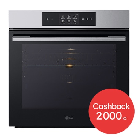 Vestavná parní trouba LG 76 l InstaView™, EasyClean™, Stříbrná